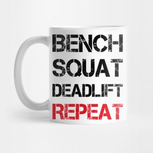 Bench Squat Deadlift Repeat Mug